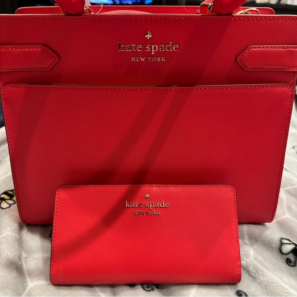 Authentic Kate Spade purse and matching wallet